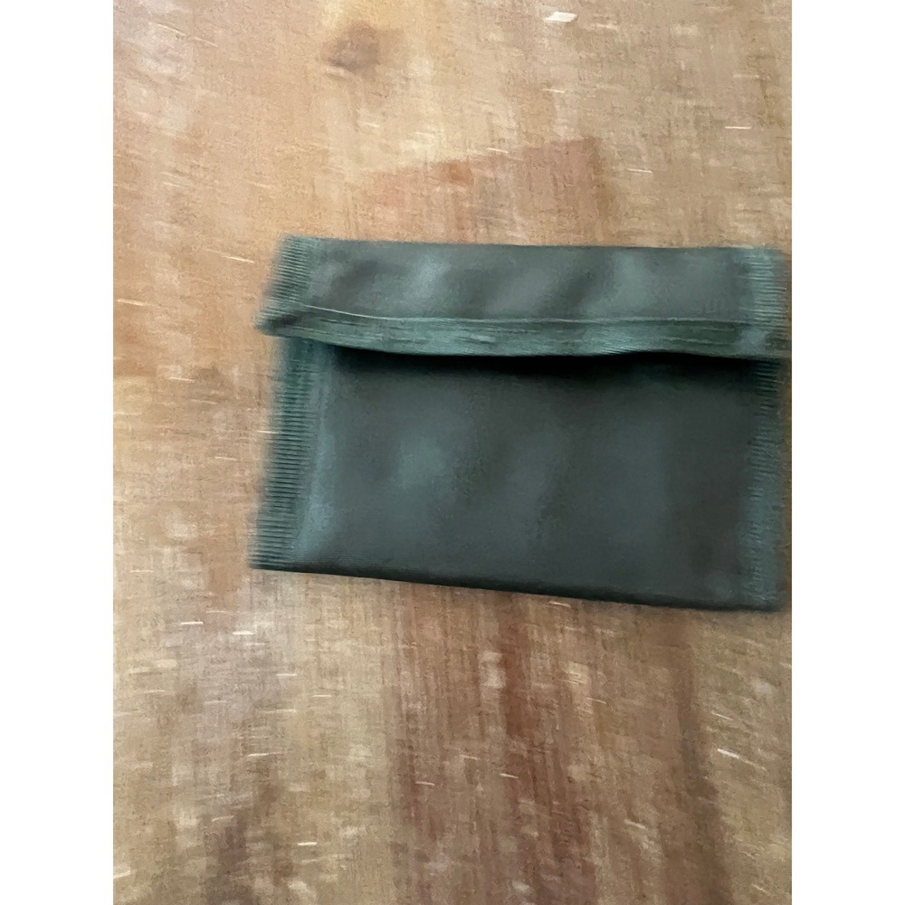 Olive Green Nylon Trifold Wallet Hook and Loop Closure Tactical Minimalist